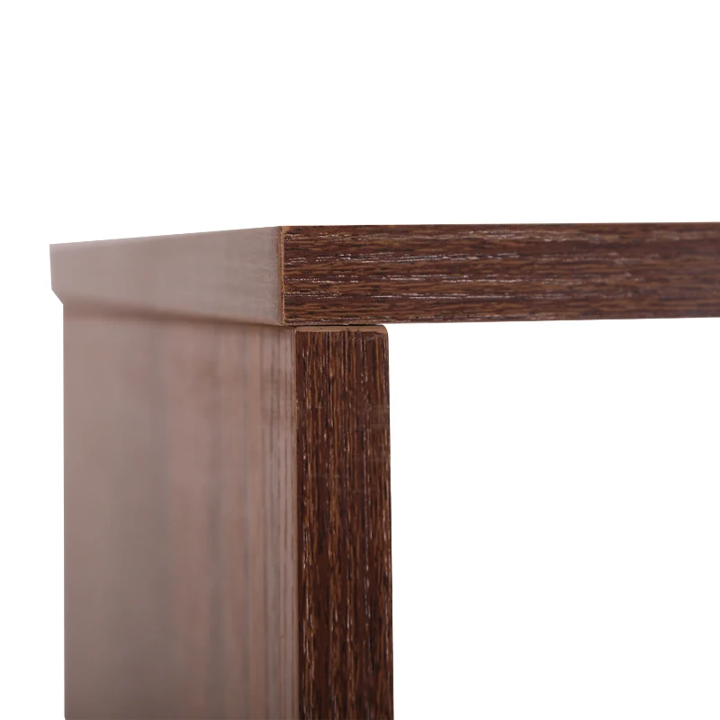 HOMCOM Bibliothèque étagère Design Contemporain en S 4 Niveaux 80L x 30l x 145H cm Coloris Noyer