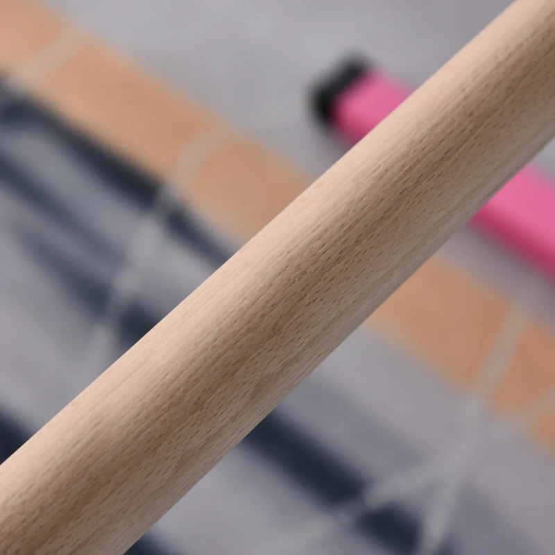 HOMCOM Barra da Ginnastica Artistica per Bambini 3+ Anni con Altezza Regolabile 92-150 cm, in Acciaio e Legno Massello di Faggio, Sbarra Orizzontali Danza Attrezzatura Palestra Antiscivolo, Rosa