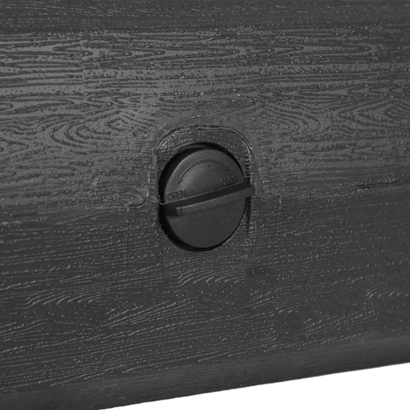 Outsunny Base per Ombrellone da Giardino 3.5 m con Maniglie, in HDPE e Acciaio, 49x49x36.5 cm, Nero