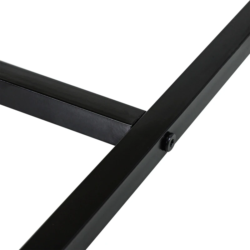 HOMCOM Table de Chevet Table de Nuit Style Graphique 48L x 39,5l x 60H cm 2 tiroirs métal Noir Panneaux Particules MDF Imitation Bois Clair