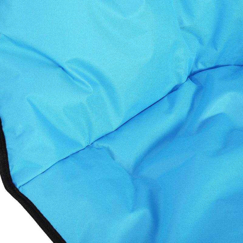 Outsunny Sedia Pieghevole da Campeggio o Pic Nic, Seduta Imbottita Struttura in Metall0, 80 x 80 x 75cm, Azzurro