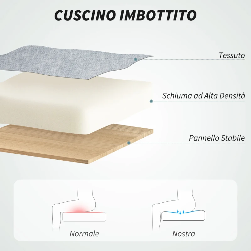 HOMCOM Sedia da Ufficio Massaggiante e Riscaldata con Schienale Reclinabile e Poggiapiedi Estraibile, Grigio