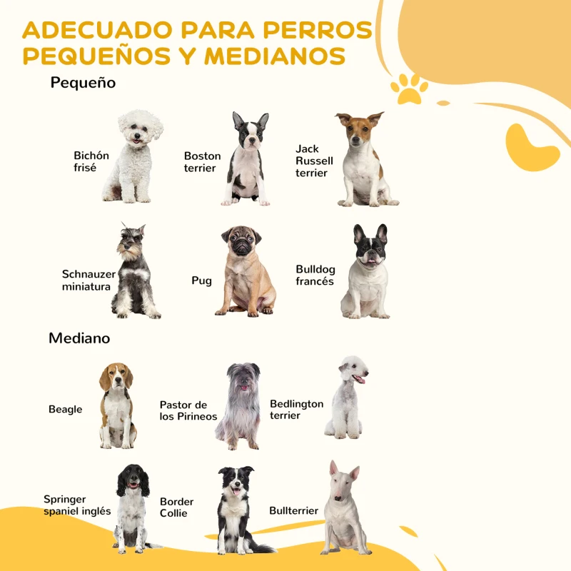 PawHut Valla para Mascotas Plegable de 3 Paneles con 1 Puerta y Patas de Apoyo para Pasillo Escalera 155x35,5x76 cm Café