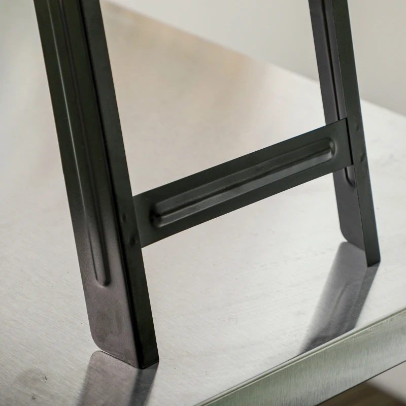 Outsunny Barbacoa Portátil Plegable con Parrillas de Acero Inoxidable BBQ de Carbón para Exterior 74x20x38 cm Negro