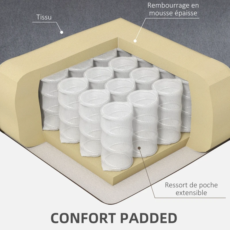HOMCOM Fauteuil releveur électrique fauteuil de relaxation inclinable 8 points de massage vibrants 85 x 94 x 107 cm gris