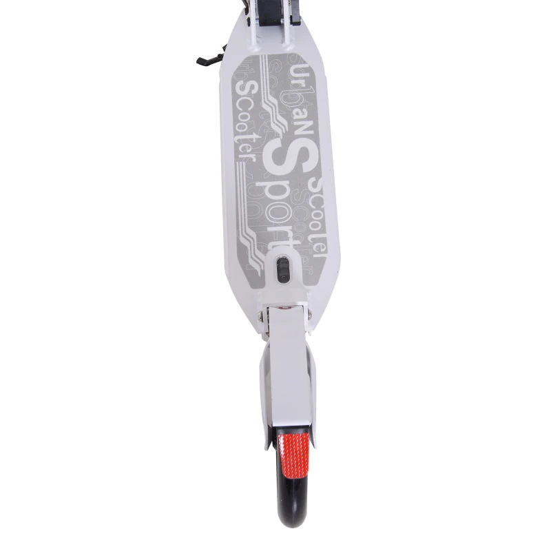 HOMCOM Monopattino Scooter Pieghevole con Serratura Rinforzata Regolabile per Adulti e Bambini in Alluminio 94 x 38 x 90-105 cm Bianco