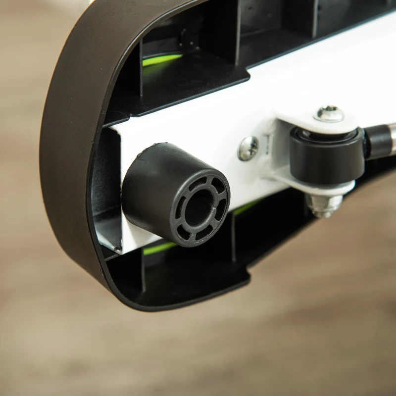 HOMCOM Stepper con Manubrio, Pedali Antiscivolo e Monitor LCD, in Acciaio e ABS, 55x44x108 cm, Bianco Nero e Verde