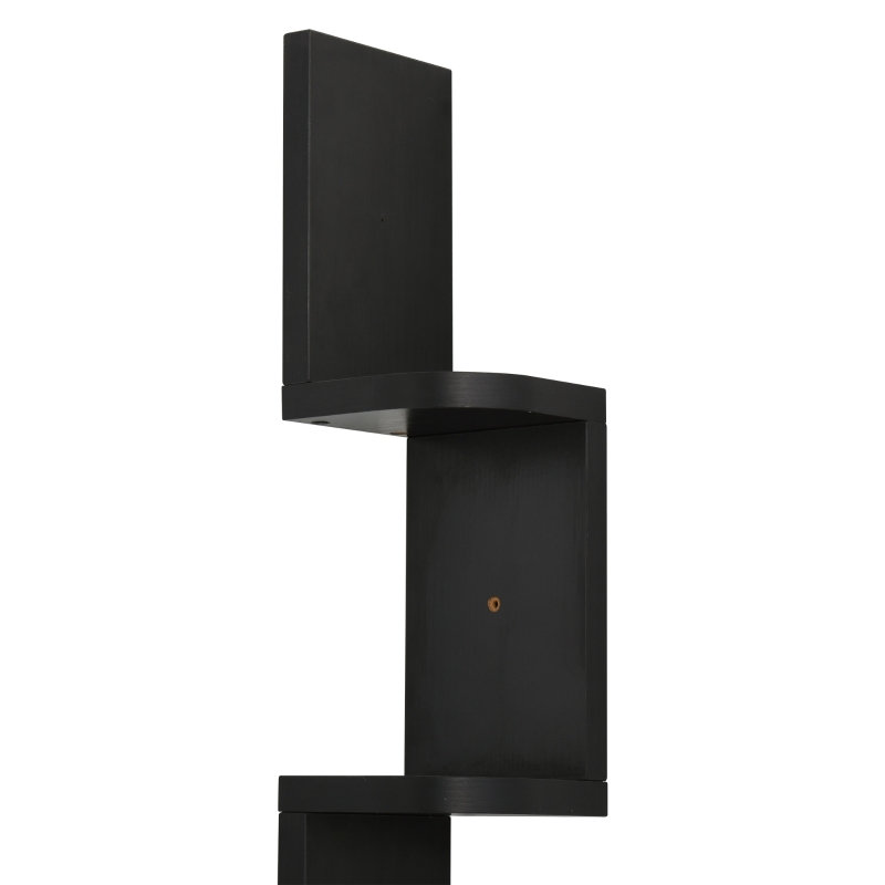HOMCOM Moderna Libreria da Parete con Mensole in Legno MDF 12 x 12 x 120cm Nero