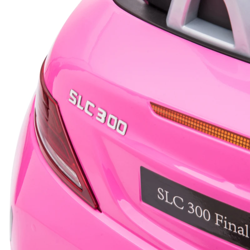 AIYAPLAY Voiture électrique enfants licence Mercedes SLC 300 12V V. Max. 5 Km/h effets sonores lumineux télécommande rose(m-9)