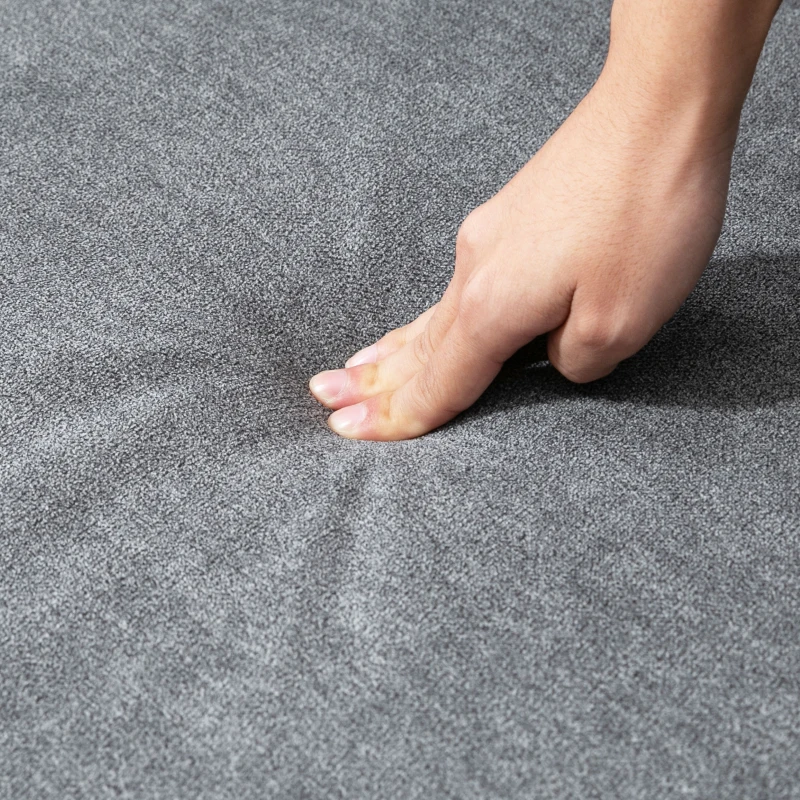 HOMCOM Sofá de 3 Plazas con Tachuelas Oro Envejecido Tapizado en Poliéster con 2 Cojines Decorativos 196x80,5x89 cm Gris