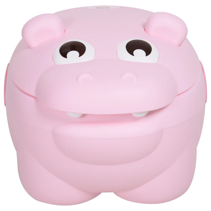 HOMCOM Portable Baby Potty Kids Children Training Toilet Chair Toddler Trainer Stool with Cushion 6 Months - 2 Years Pink