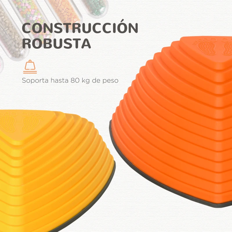 ZONEKIZ Juego de Equilibrio Infantil Set de 11 Piezas para Entrenamiento de Equilibrio y Coordinación 40,5x40,5x20 cm Multicolor