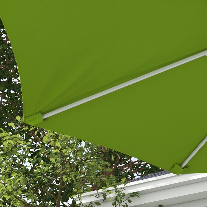 Outsunny Parasol de jardin extérieur octogonal Ø3 m 2 hauteurs réglables toile polyester haute densité 180 g/m² vert