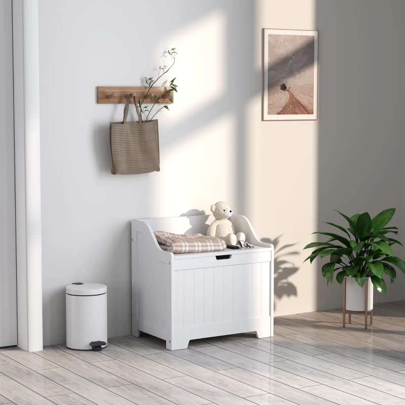 HOMCOM 61L Home Storage Chest - White