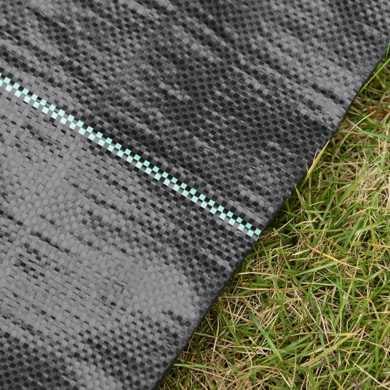Outsunny Malla Antihierbas 2x50 m Malla Antimaleza Malla Geotextil contra Malas Hierbas y Malezas 100 g/m² para Jardín Negro