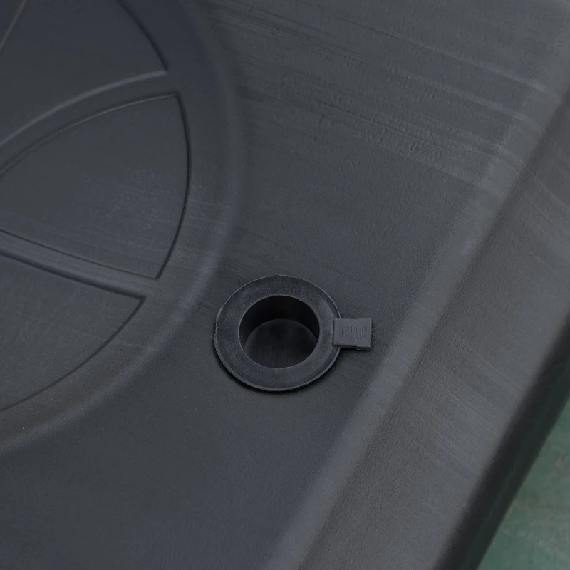 HOMCOM Panier de basket extérieur avec poteau panneau, base de lestage sur roulettes hauteur réglable 2,1-2,6 m (panier) - noir blanc et rouge