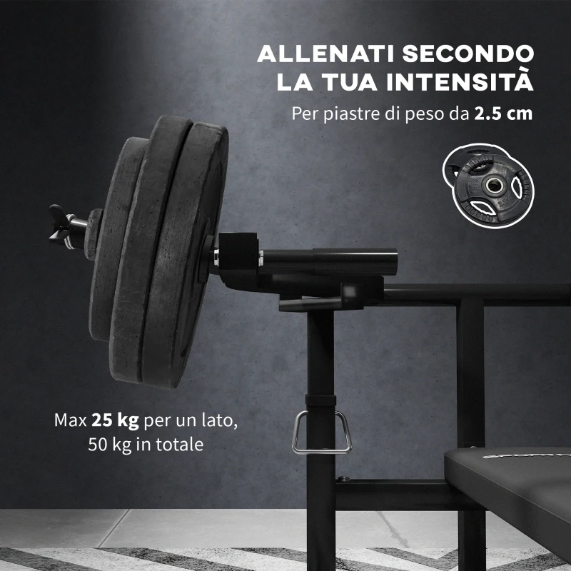SPORTNOW Macchina Pettorali ad Altezza Regolabile in Acciaio, 150x150x60-85 cm, Nero