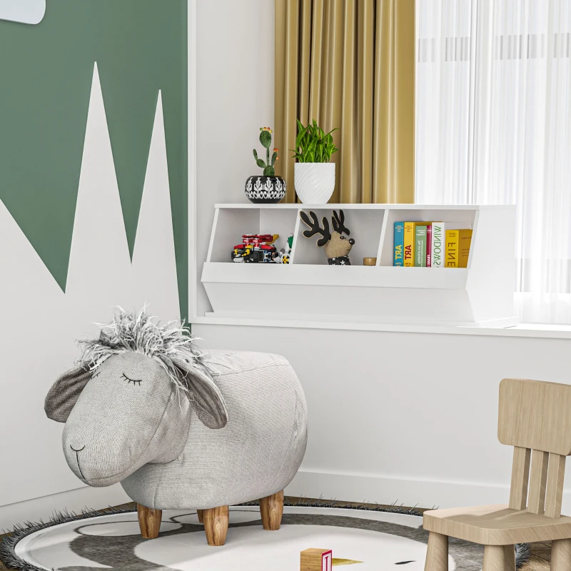 HOMCOM Storage Cabinet, Kitchen Cabinet 3 Compartments, 90L x 36W x 35H cm, White