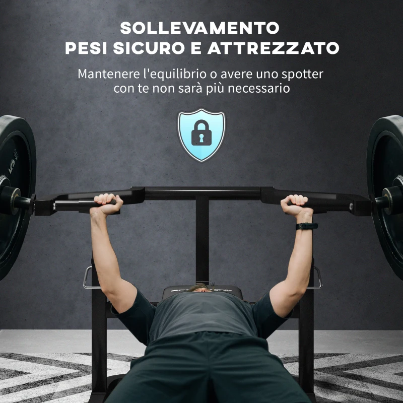 SPORTNOW Macchina Pettorali ad Altezza Regolabile in Acciaio, 150x150x60-85 cm, Nero