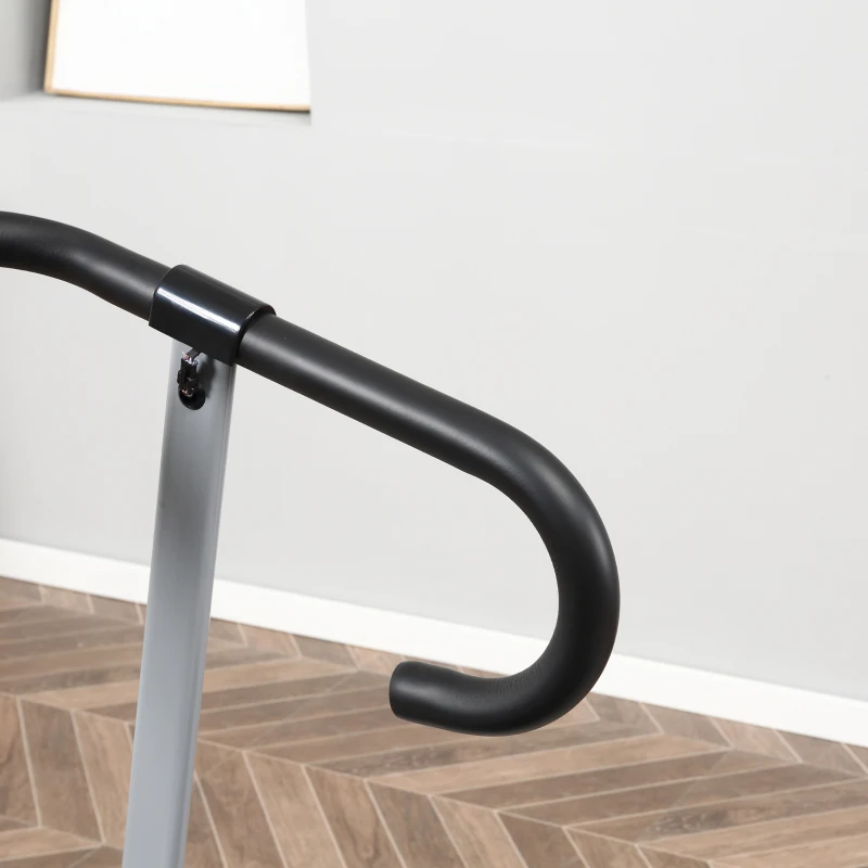 HOMCOM Tapis de course Fitness électrique pliable - 1 à 10 Km/h - écran LCD multifonctions - puissance 500 W - gris foncé noir