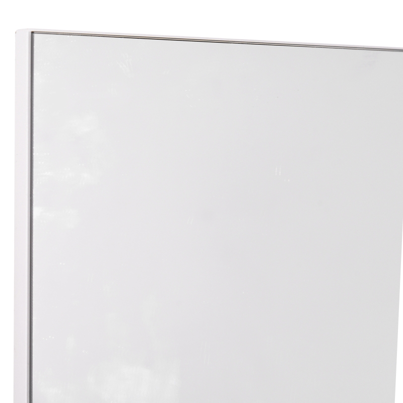 kleankin Mobiletto Pensile Bagno 60 x 10 x 48cm, con Specchio e 3 Ripiani, Armadietto a Parete in MDF Bianco