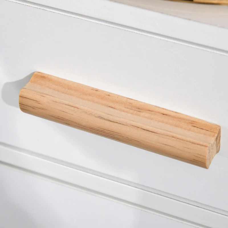 kleankin Mobile Bagno Salvaspazio in Legno, Mobile a Colonna con Armadietti e Cassetto, 39x30x180cm, Bianco