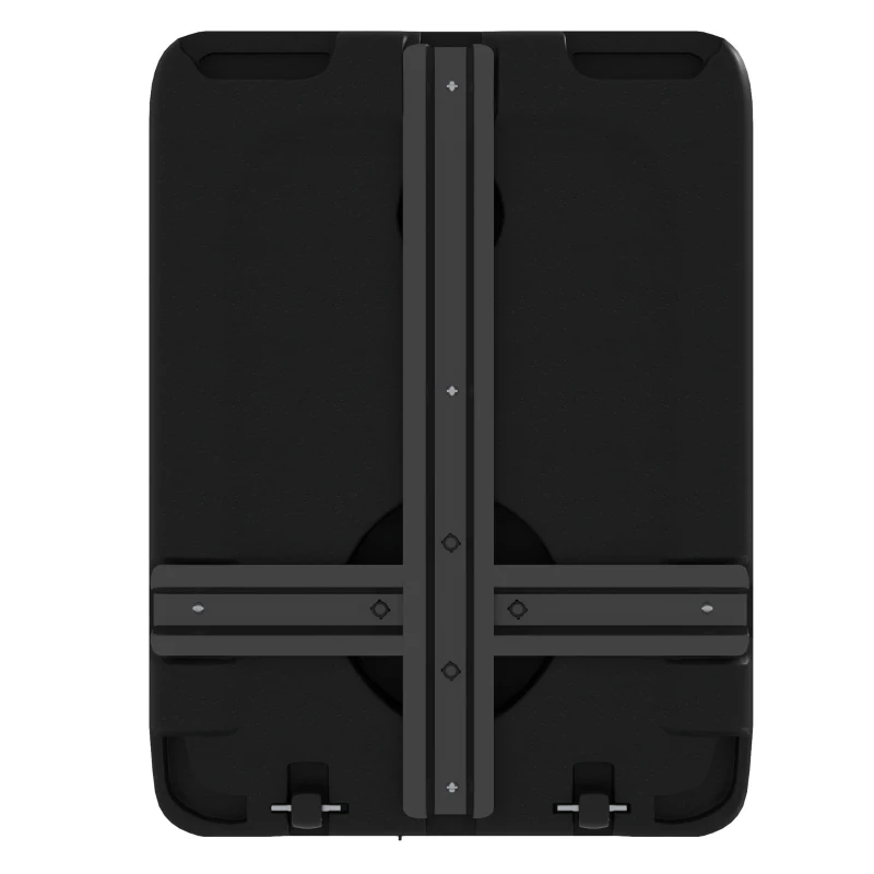 Outsunny Base Ombrellone Giardino Riempibile con Acqua e Sabbia 70-90 kg, Ruote e Maniglia in HDPE, 80x60 cm, Nero