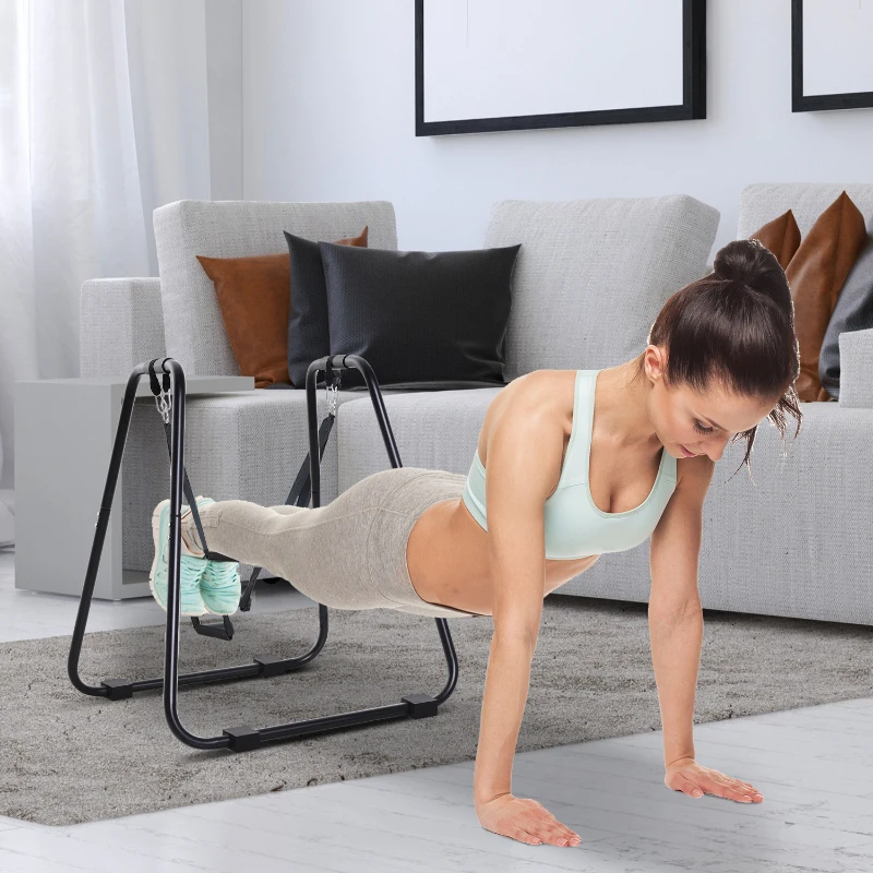 HOMCOM Barre per Dip con Passanti e Maniglie Imbottite, 90x81x92.5 cm, Nero