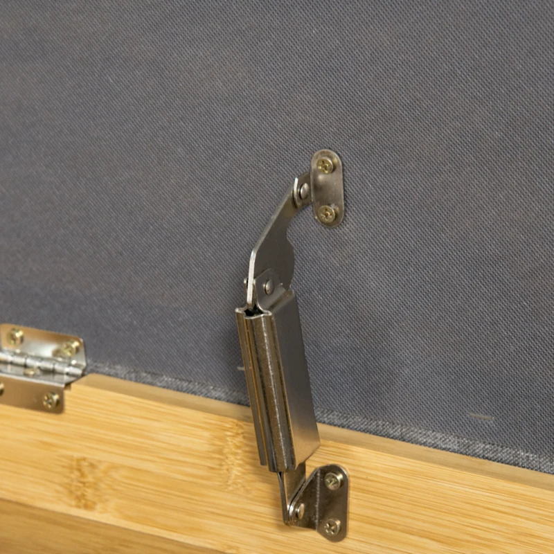 HOMCOM Banco Zapatero de Bambú Banco para Zapatos con Estante Cojín Acolchado Abatible y Espacio Oculto de Almacenaje para Recibidor Entrada Pasillo 60x33x50 cm Natural