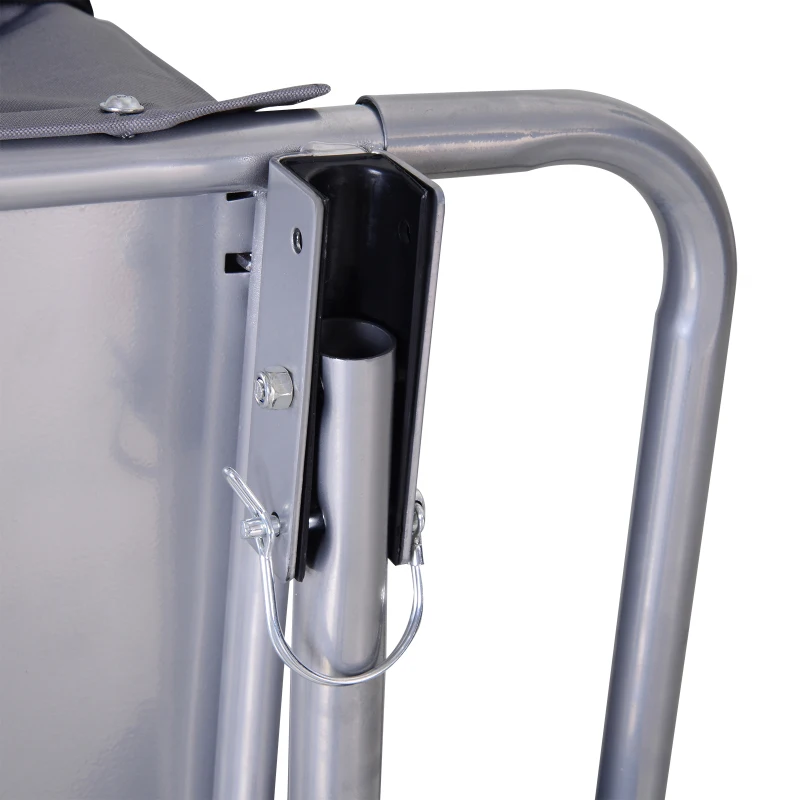 HOMCOM Carrello per Bici Rimorchio per Bicicletta in Acciaio, 140 × 88 × 60cm