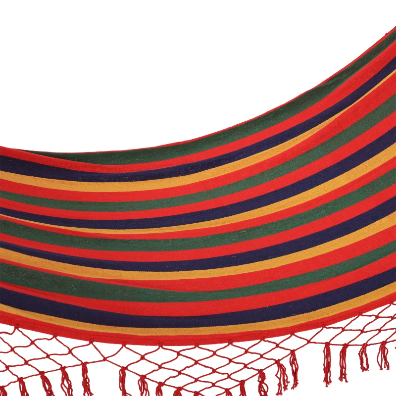 Outsunny Amaca da Giardino 2 Persone Pieghevole Facile da Montare Poliestere 200x100 cm Colorata