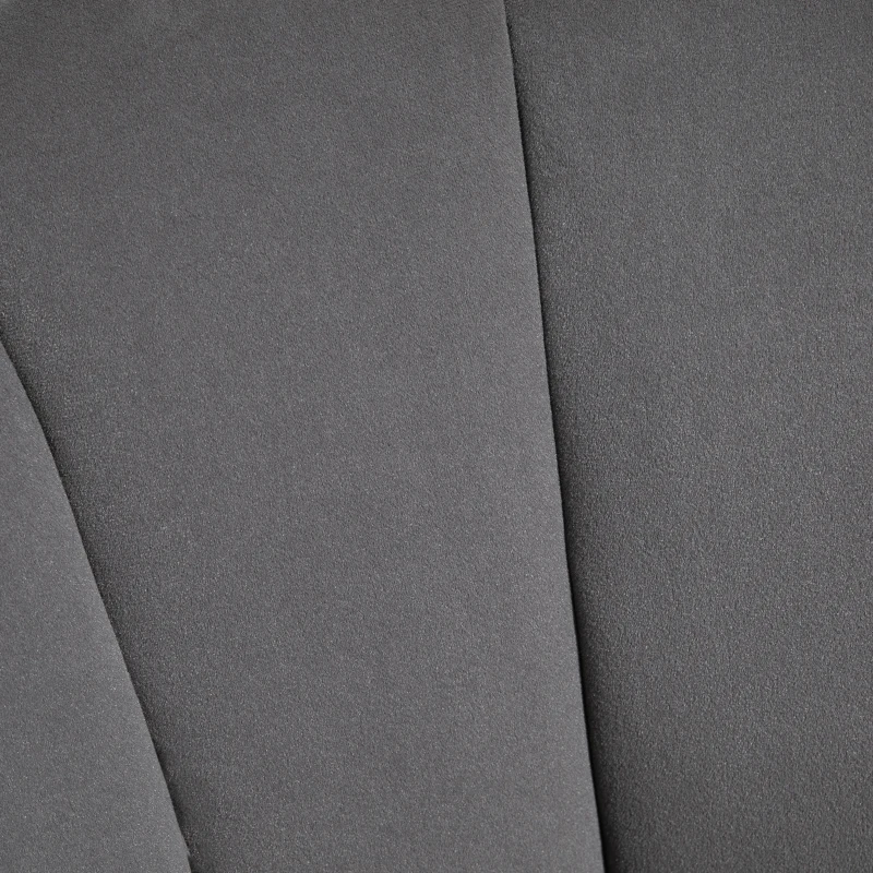 HOMCOM Poltrona in Velluto Imbottita con Schienale a Conchiglia, 66x66x78.5cm, Grigio