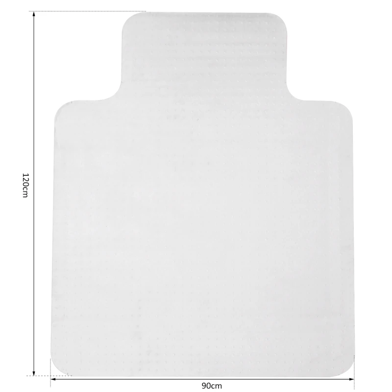 HOMCOM Office Chair Mat for Carpeted and Hard Floor, 90 x 120 cm Clear Computer Desk Chair Mat, BPA and Phthalate Free, Non-Slip Floor Protector for Home Office