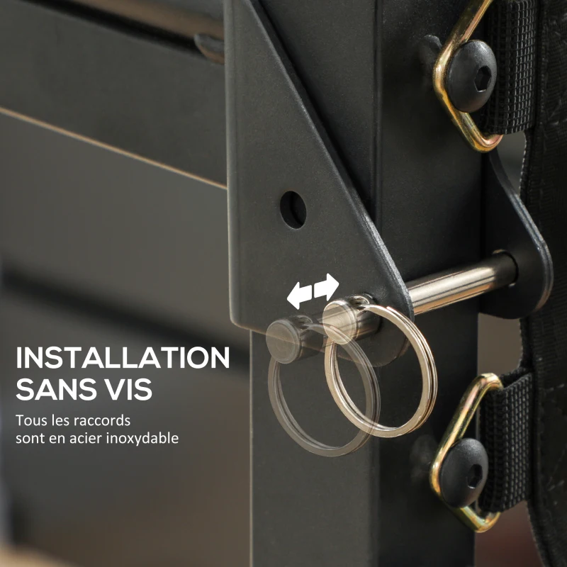 SPORTNOW Barre de tractions chaise romaine pliable pour l'entraînement à la maison 99L x 79l x 127-223H cm acier noir et rouge