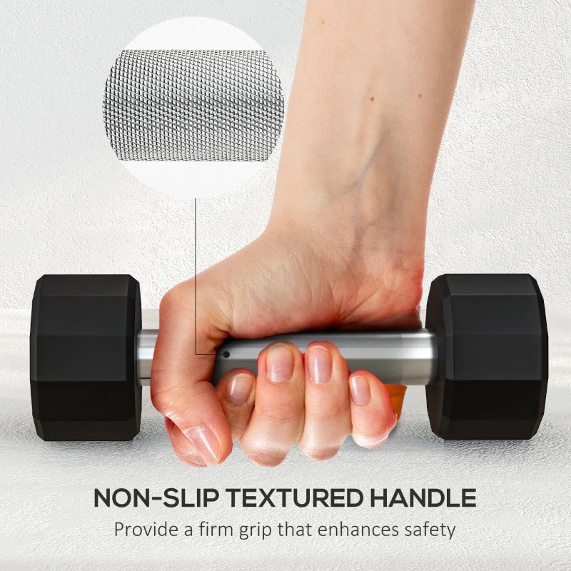 SPORTNOW Dumbbells Weights Set with 12-Sided Shape and Non-Slip Grip for Men Women Home Gym Workout, 2 x 2kg