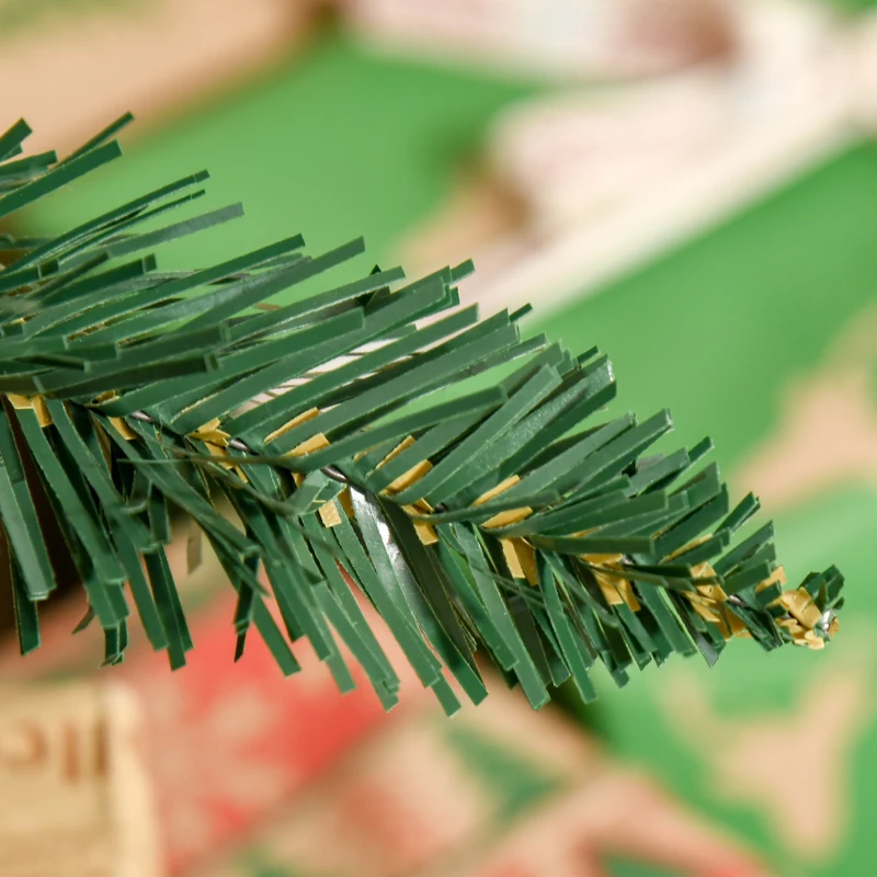 HOMCOM Árbol de Navidad Artificial 180 cm Ignífugo con 724 Ramas con 2 Tipos de Puntas de PVC Base Plegable y Soporte de Acero Decoración Navideña de Interior Verde