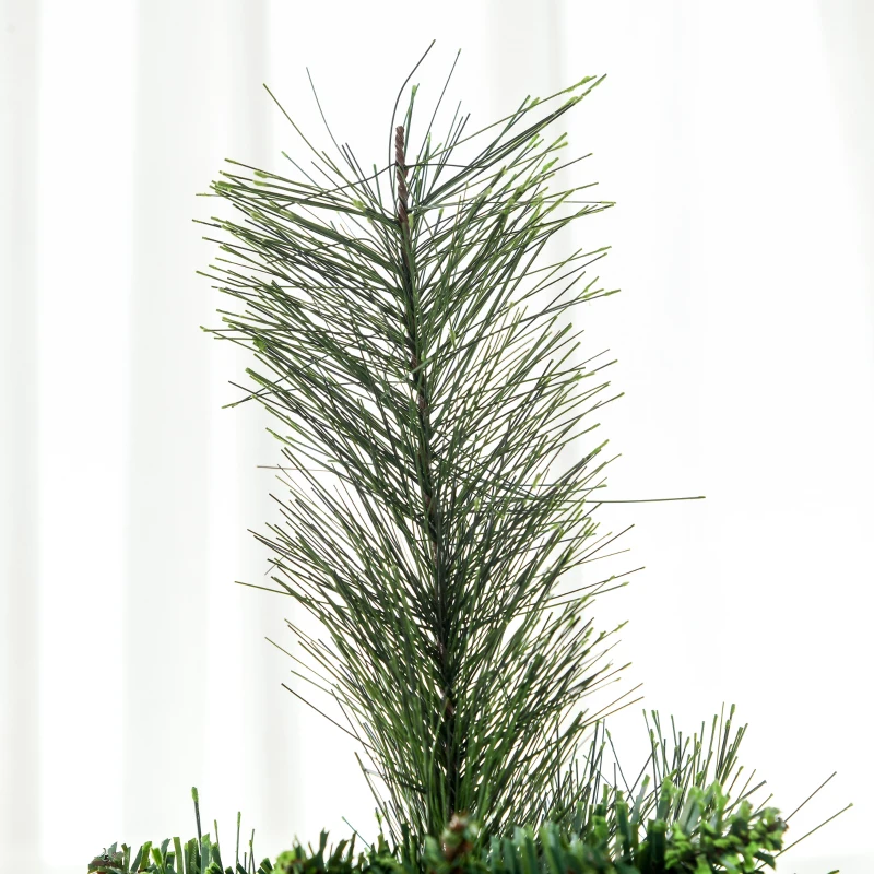 HOMCOM Árbol de Navidad Artificial de 180 cm con 618 Ramas Agujas de Pino y Base de Acero Ø70x180 cm Verde