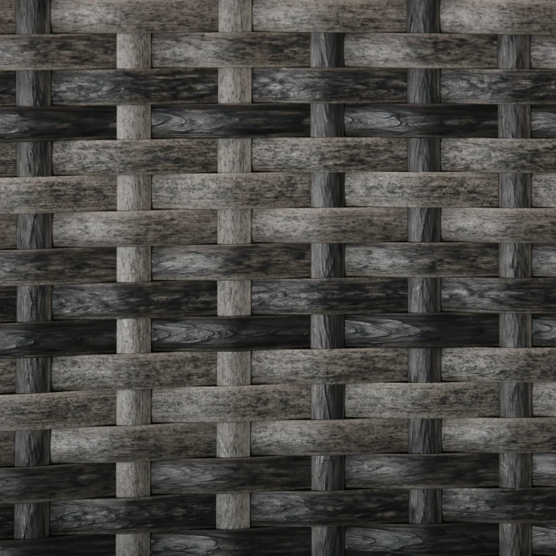 Outsunny 3 Pieces Rattan Bistro Set, Wicker Garden Furniture Set with 2-Tier Coffee Table and Chairs, Washable Cushions, for Outdoor Patio Balcony, Mixed Grey