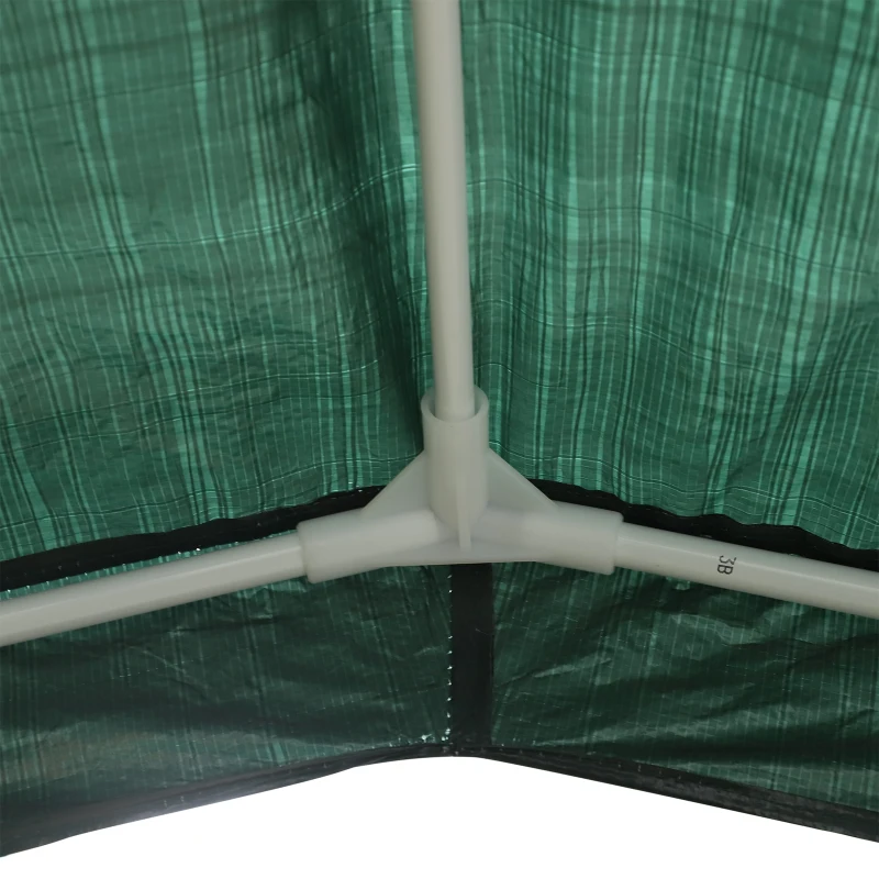 Outsunny Carpa Desmontable Carpa Pabellón de Jardín de Tubo de Acero Carpa Plegable para Camping 330x240x215 cm Pérgola de Color Verde
