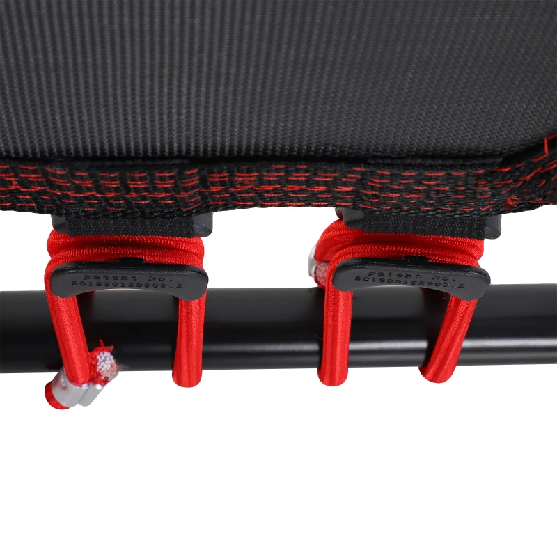 HOMCOM 40" Hexagon Fitness Trampoline Indoor Outdoor Metal Bouncer Jumper Adult Home Gym Fitness - Red