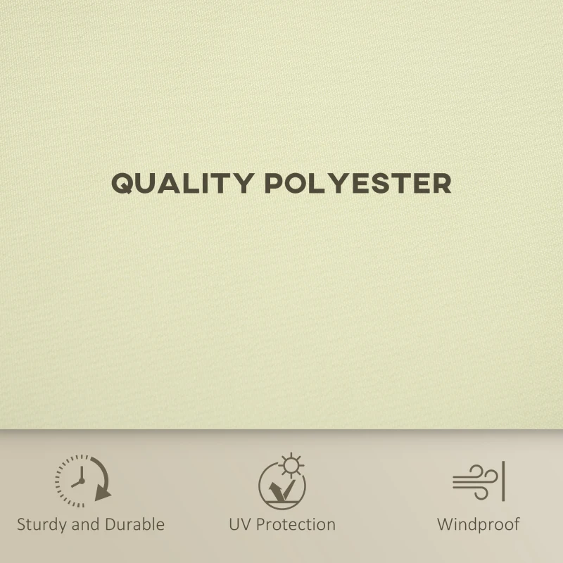 Outsunny Replacement Gazebo Curtains 4-Panel Sidewalls with Zipper for 3 x 3 (M) Yard Gazebos Canopy Tent, Beige