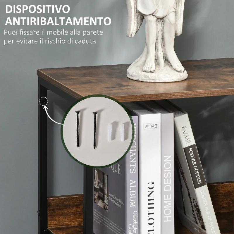 HOMCOM Mobile Cassettiera Multiuso con 3 Cassetti Pieghevoli in Tessuto, Arredamento Soggiorno e Camera, 58x29x81.5cm, Grigio Scuro