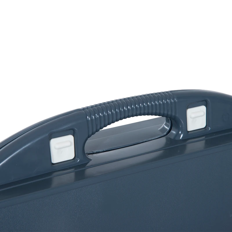 Outsunny Table de Camping Pique Nique Pliante Portable 4 Personnes Aluminium Plastique Gris foncé