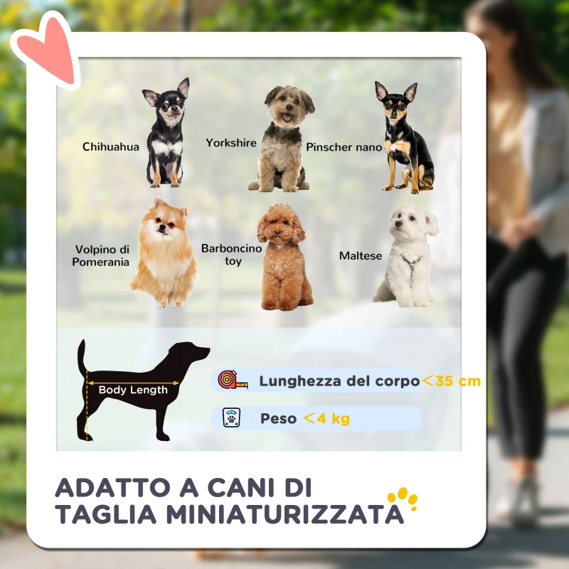 PawHut Passeggino per Cani 3 in 1 Pieghevole con Borsa Trasportino e Cestino Inferiore, Nero