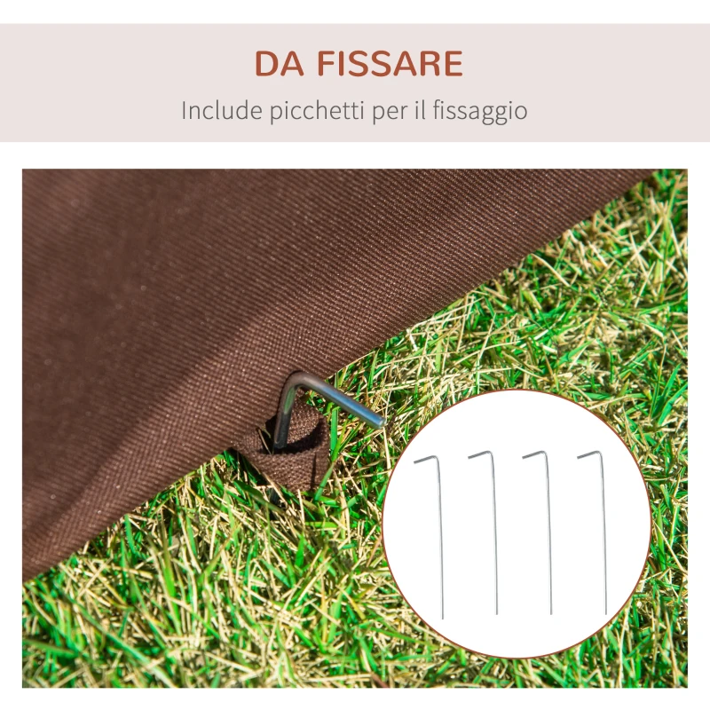 PawHut Trasportino Gabbia da Trasporto per Cani Gatti e Animali Domestici Pieghevole, 61x46x51cm, Caffè