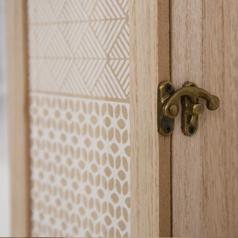 HOMCOM Scatola Porta Chiavi in Stile Shabby Chic in Legno 20x6.5x26.5cm