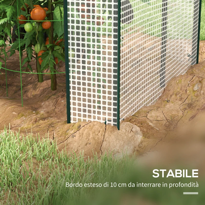 Outsunny Serra da Giardino con Copertura in PE, 2 Zone Separate e Porte Avvolgibili, 100x80x150cm