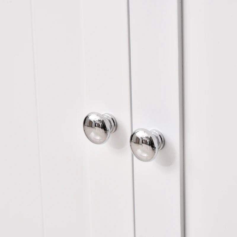 kleankin Armario de Baño con 2 Puertas y 2 Estantes Ajustables Interiores Mueble Auxiliar de Almacenaje 60x30x80 cm Blanco