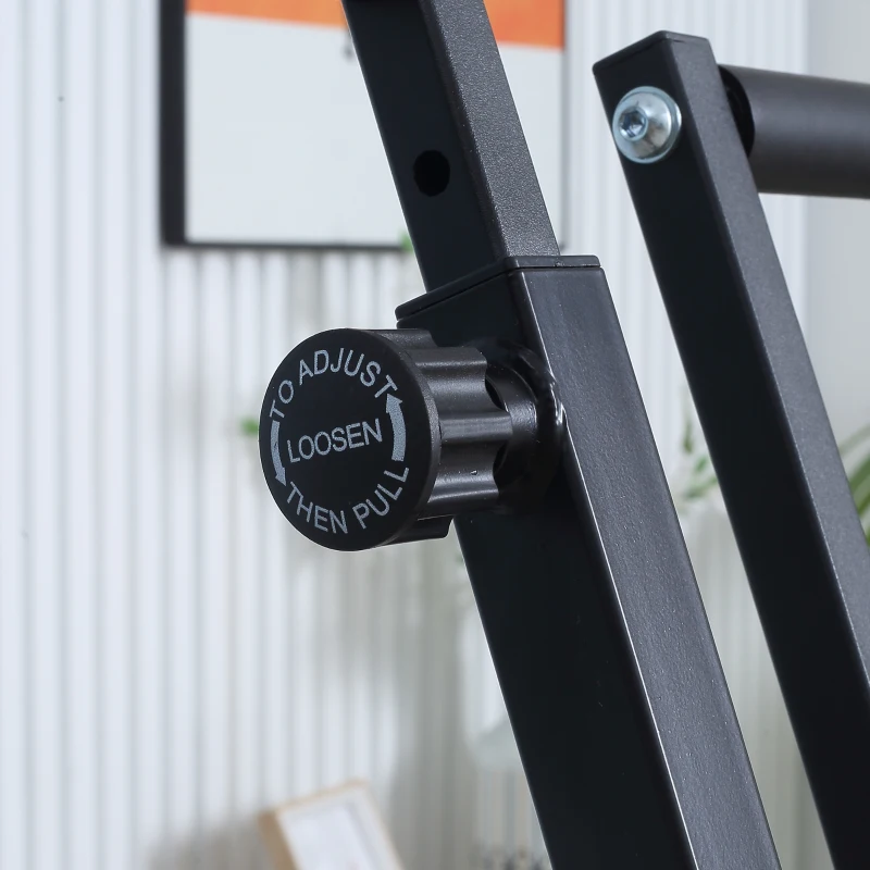 HOMCOM Grimpeur Vertical Pliable Stepper & Climber 2 en 1 Appareil Fitness Hauteur Ajustable avec écran LCD et roulettes - 100 x 60 x 175-195 cm