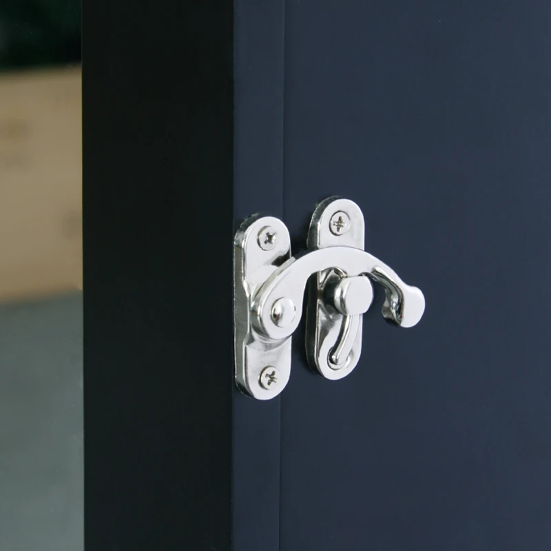 HOMCOM Armoire à Bijoux Multi-rangements Design Contemporain Mural avec Miroir 37L x 10l x 112H cm Noire